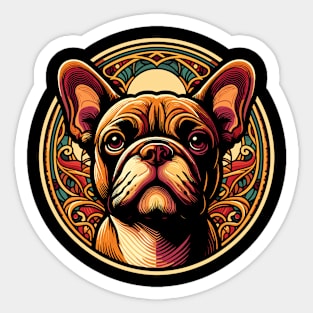 Art Nouveau French Bulldog Tee - Dog Lover Apparel Sticker